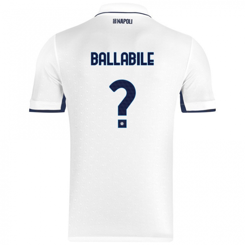 נשים Ernesto Ballabile #0 כחול רויאל לבן הרחק ג'רזי 2024/25 חולצה קצרה