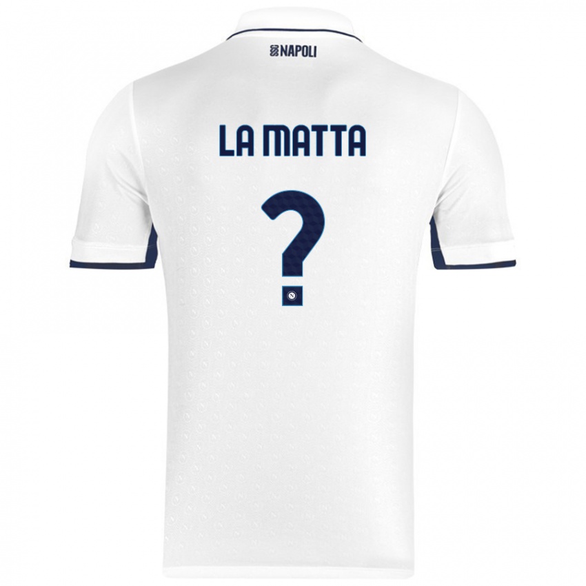 נשים Manuel La Matta #0 כחול רויאל לבן הרחק ג'רזי 2024/25 חולצה קצרה