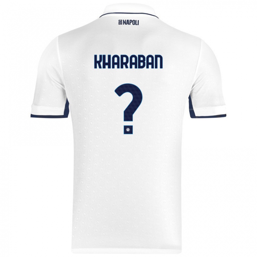 נשים Vitaliy Kharaban #0 כחול רויאל לבן הרחק ג'רזי 2024/25 חולצה קצרה