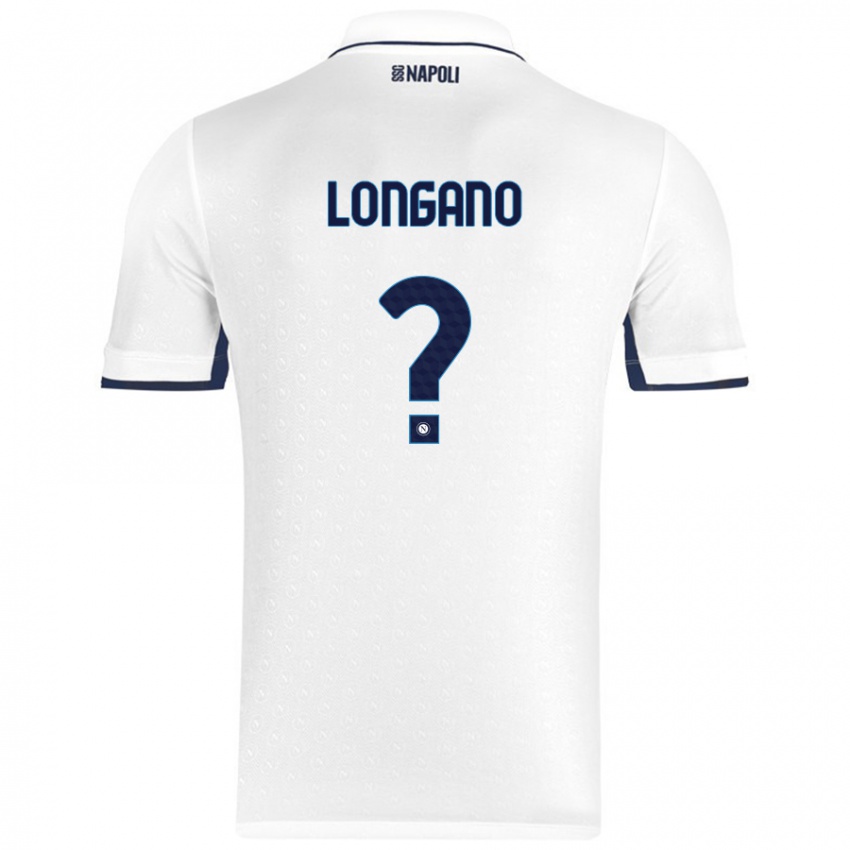 נשים Salvatore Longano #0 כחול רויאל לבן הרחק ג'רזי 2024/25 חולצה קצרה