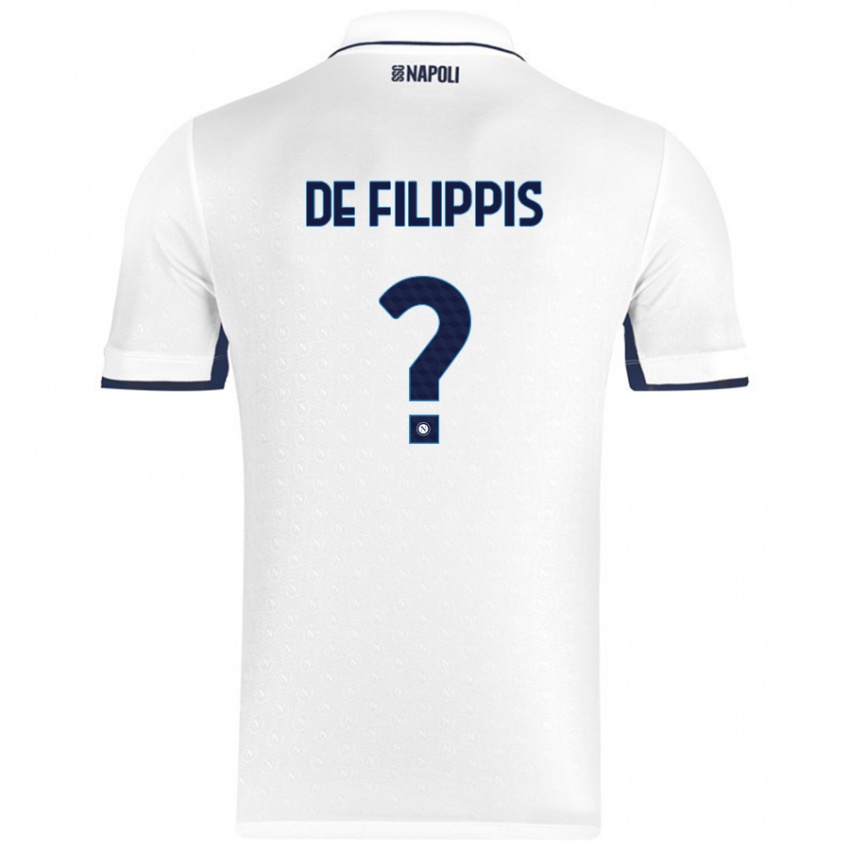 נשים Antonio De Filippis #0 כחול רויאל לבן הרחק ג'רזי 2024/25 חולצה קצרה