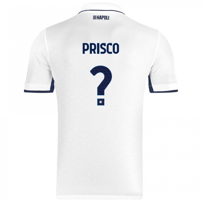 נשים Vincenzo Prisco #0 כחול רויאל לבן הרחק ג'רזי 2024/25 חולצה קצרה