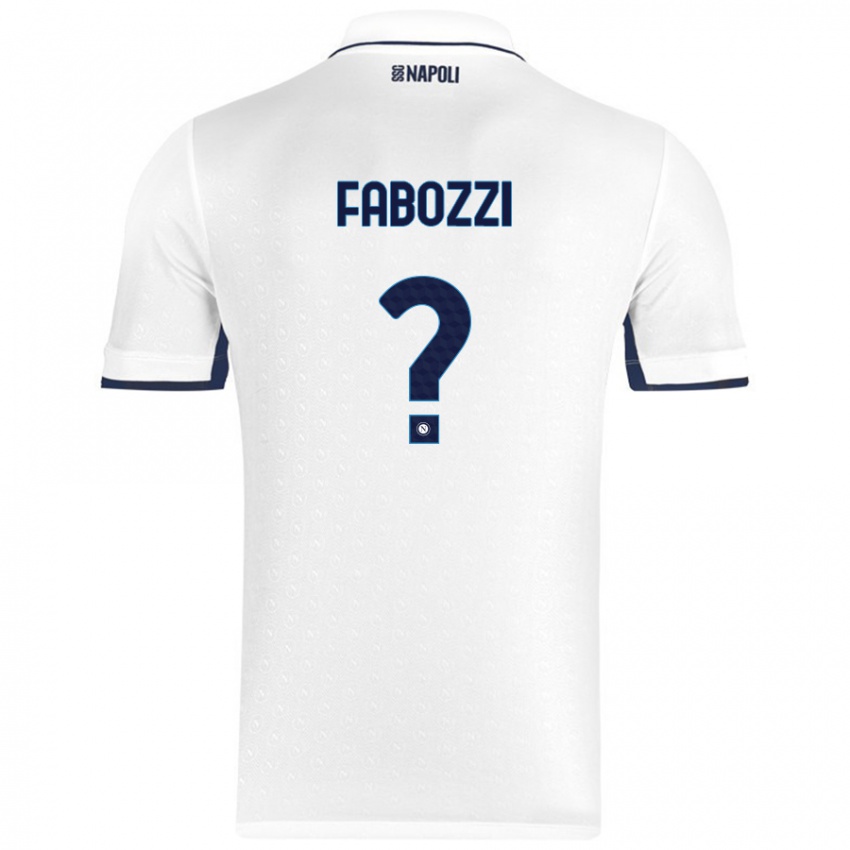 נשים Vincenzo Fabozzi #0 כחול רויאל לבן הרחק ג'רזי 2024/25 חולצה קצרה