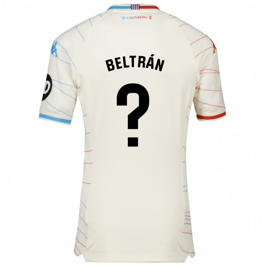 נשים Marco Beltrán #0 לבן אדום כחול הרחק ג'רזי 2024/25 חולצה קצרה