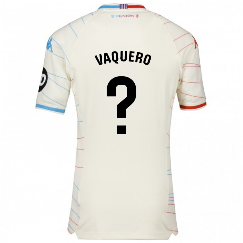 נשים Fernando Vaquero #0 לבן אדום כחול הרחק ג'רזי 2024/25 חולצה קצרה