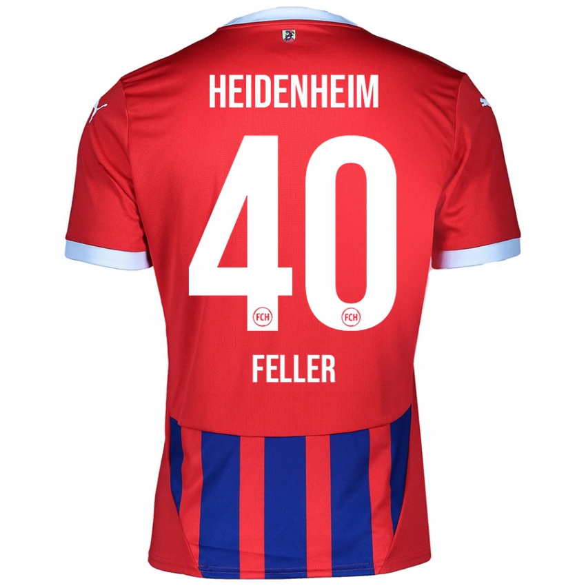ילדים Frank Feller #40 אדום כחול ג'רזי ביתית 2024/25 חולצה קצרה