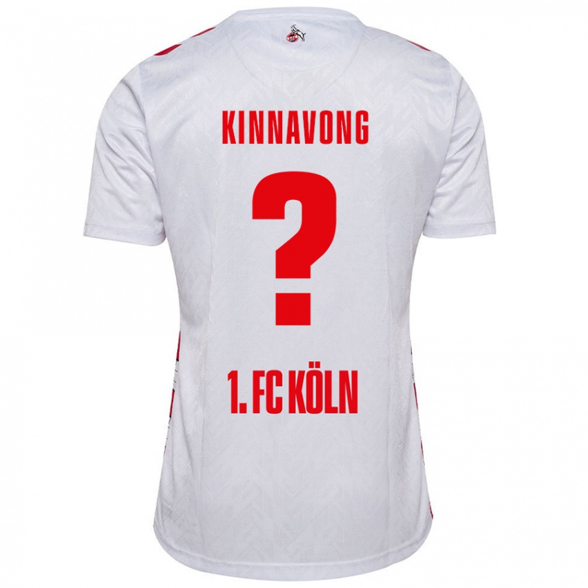 ילדים Jordan Kinnavong #0 לבן אדום ג'רזי ביתית 2024/25 חולצה קצרה