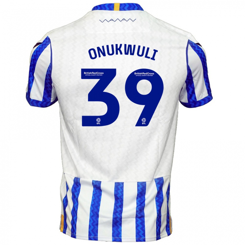 גברים Favour Onukwuli #39 כחול לבן ג'רזי ביתית 2024/25 חולצה קצרה
