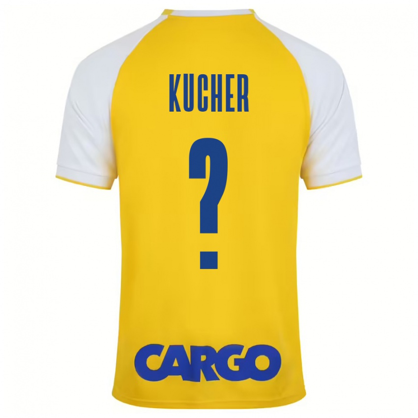גברים Yahonatan Kucher #0 צהוב לבן ג'רזי ביתית 2024/25 חולצה קצרה