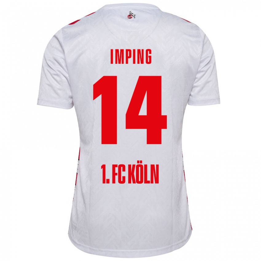 גברים Carlotta Imping #14 לבן אדום ג'רזי ביתית 2024/25 חולצה קצרה