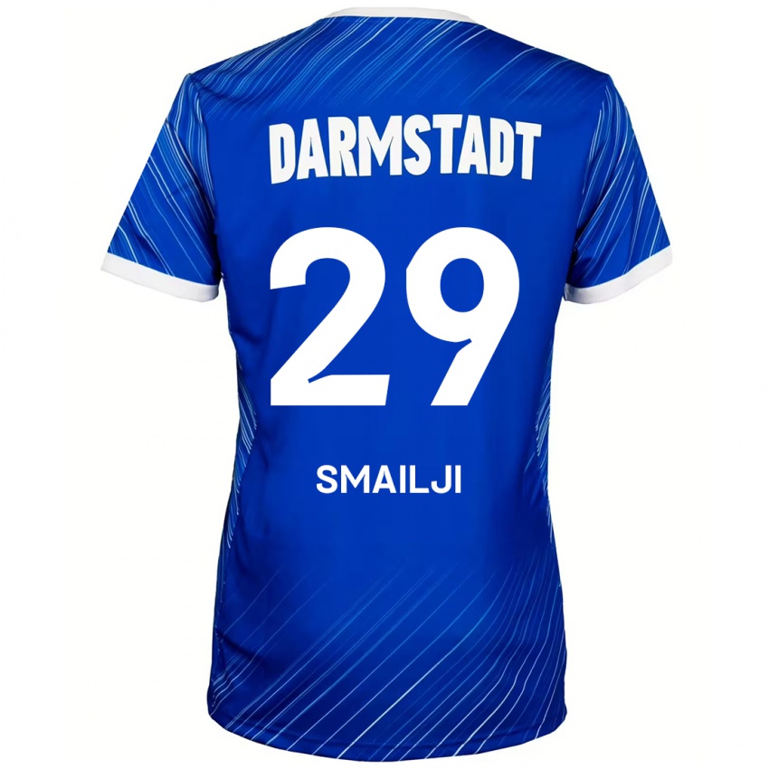 גברים Esad Smailji #29 כחול לבן ג'רזי ביתית 2024/25 חולצה קצרה