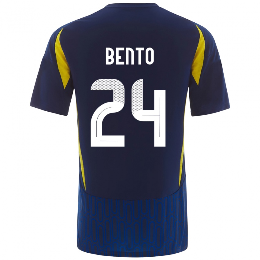 גברים Bento #24 כחול צהוב הרחק ג'רזי 2024/25 חולצה קצרה