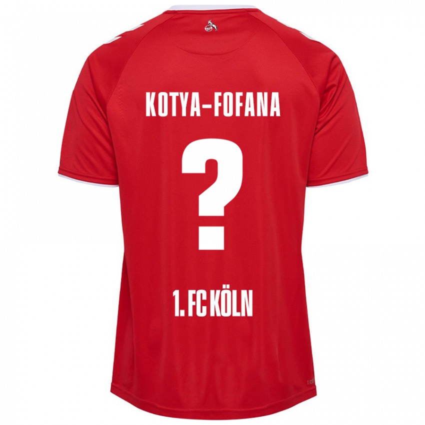גברים Assad Kotya-Fofana #0 אדום לבן הרחק ג'רזי 2024/25 חולצה קצרה