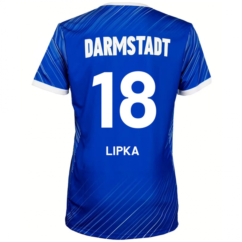 נשים David Lipka #18 כחול לבן ג'רזי ביתית 2024/25 חולצה קצרה