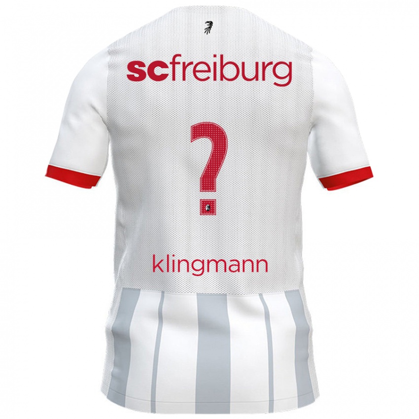נשים Sebastian Klingmann #0 לבן אפור הרחק ג'רזי 2024/25 חולצה קצרה