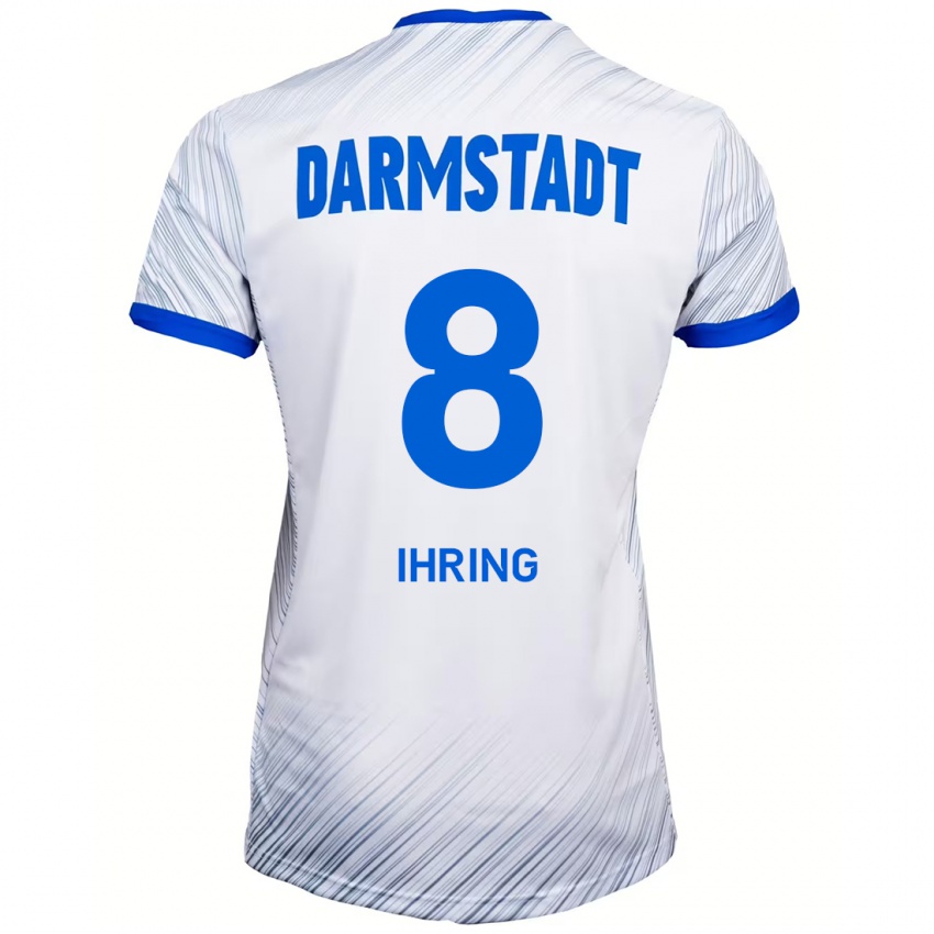נשים Janis Ihring #8 לבן כחול הרחק ג'רזי 2024/25 חולצה קצרה