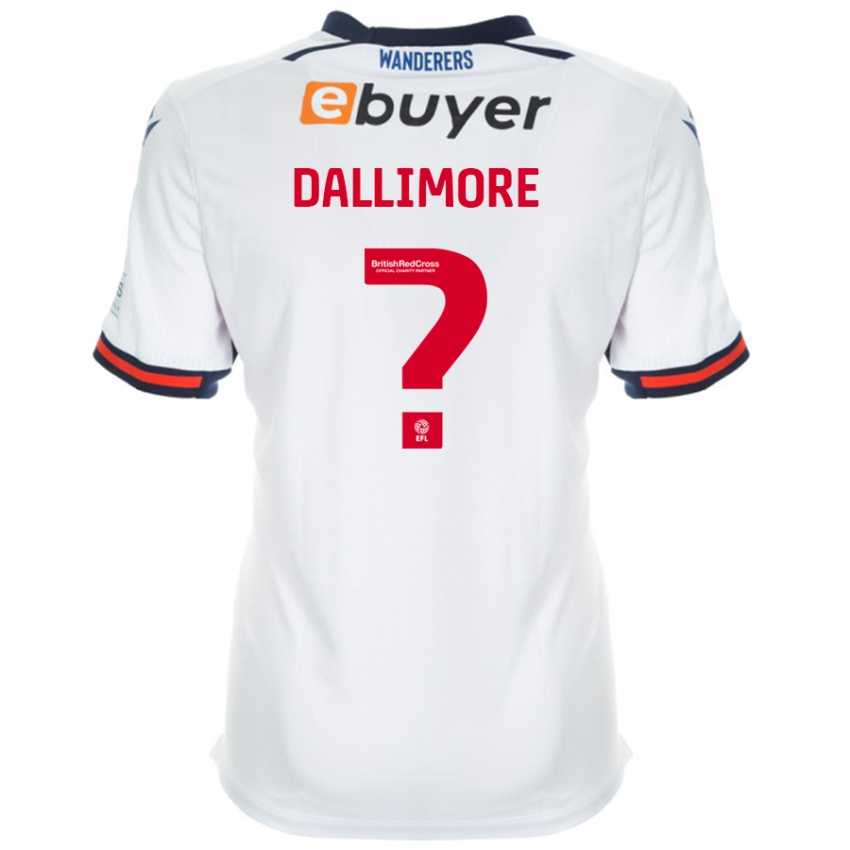 ילדים Jack Dallimore #0 לָבָן ג'רזי ביתית 2024/25 חולצה קצרה
