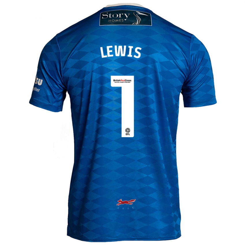 ילדים Harry Lewis #1 כְּחוֹל ג'רזי ביתית 2024/25 חולצה קצרה