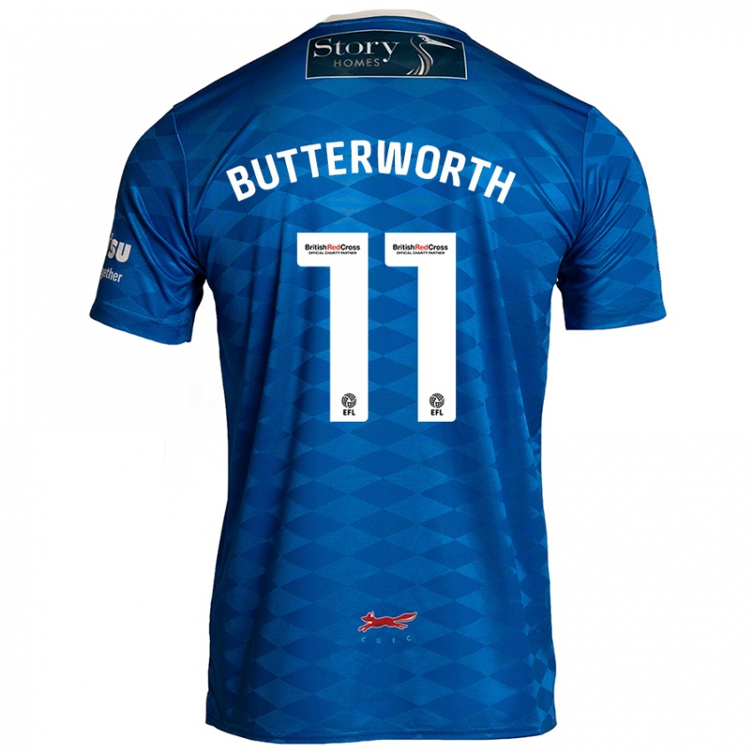 ילדים Daniel Butterworth #11 כְּחוֹל ג'רזי ביתית 2024/25 חולצה קצרה
