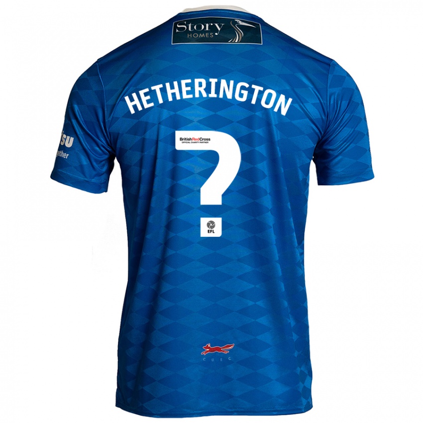 ילדים Sam Hetherington #0 כְּחוֹל ג'רזי ביתית 2024/25 חולצה קצרה