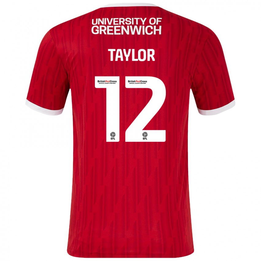 ילדים Terry Taylor #12 אדום לבן ג'רזי ביתית 2024/25 חולצה קצרה