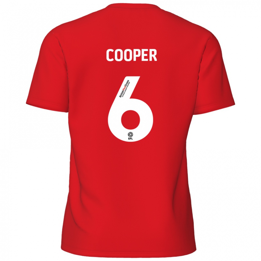 ילדים Brandon Cooper #6 אָדוֹם ג'רזי ביתית 2024/25 חולצה קצרה