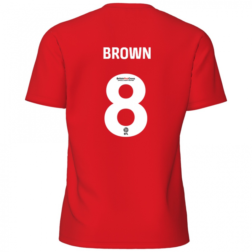 ילדים Jordan Brown #8 אָדוֹם ג'רזי ביתית 2024/25 חולצה קצרה