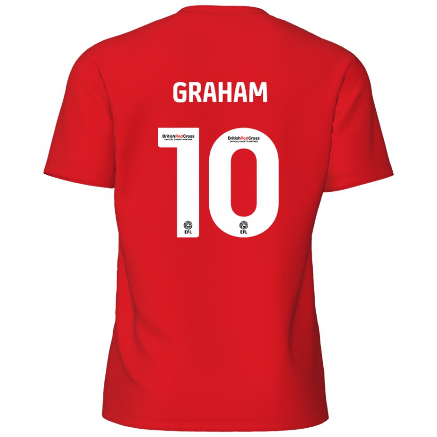 ילדים Jordan Graham #10 אָדוֹם ג'רזי ביתית 2024/25 חולצה קצרה