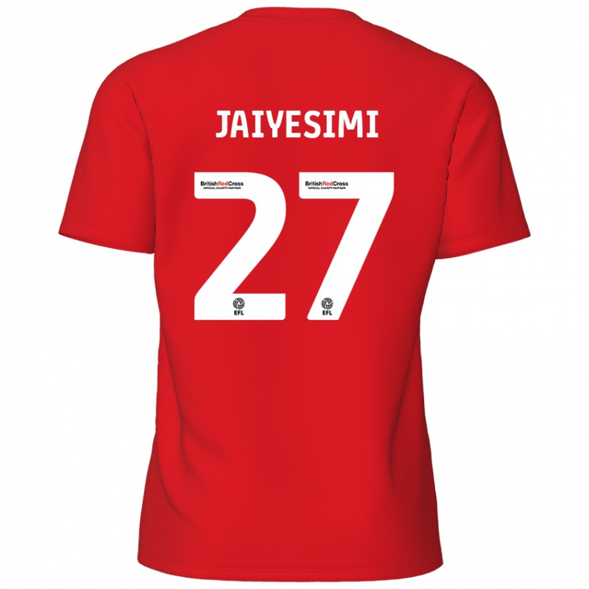 ילדים Diallang Jaiyesimi #27 אָדוֹם ג'רזי ביתית 2024/25 חולצה קצרה