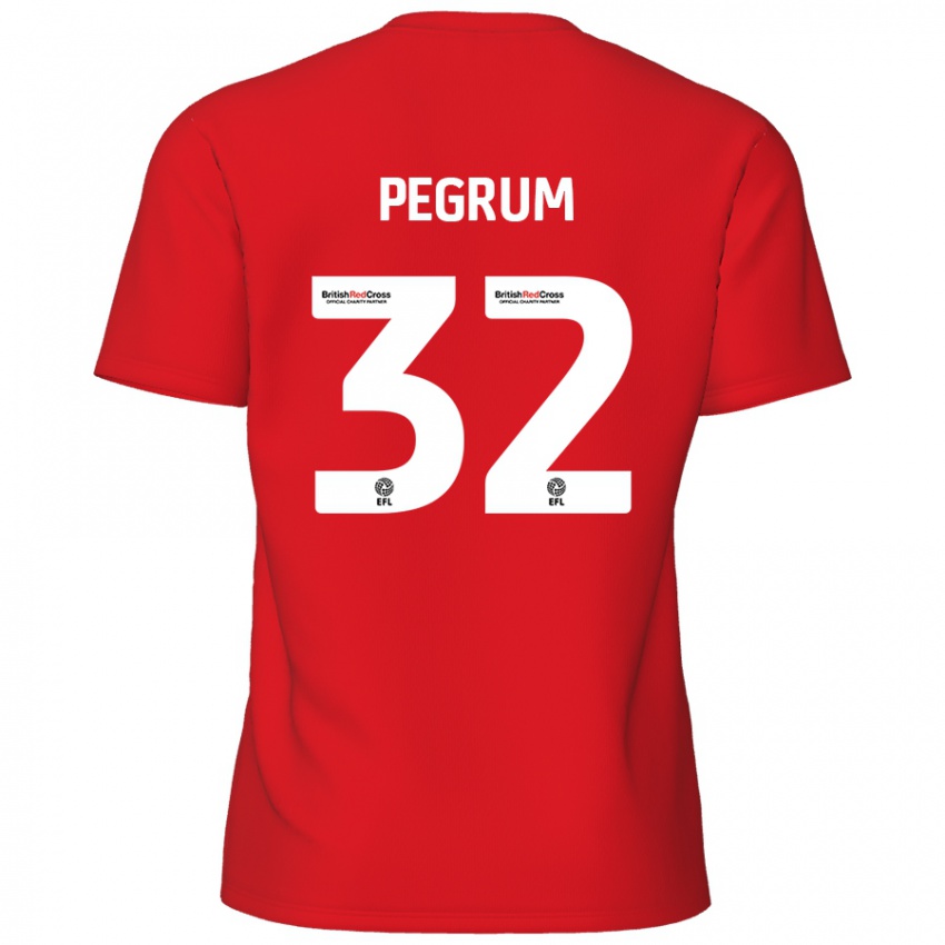 ילדים Charlie Pegrum #32 אָדוֹם ג'רזי ביתית 2024/25 חולצה קצרה