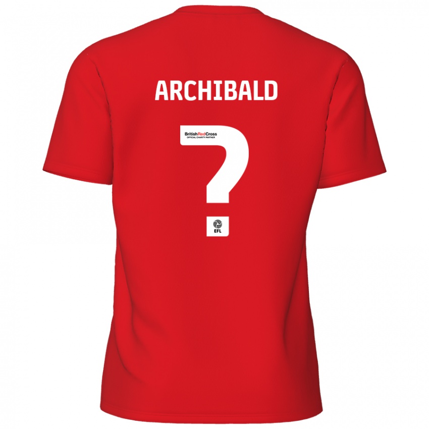 ילדים Aaron Archibald #0 אָדוֹם ג'רזי ביתית 2024/25 חולצה קצרה