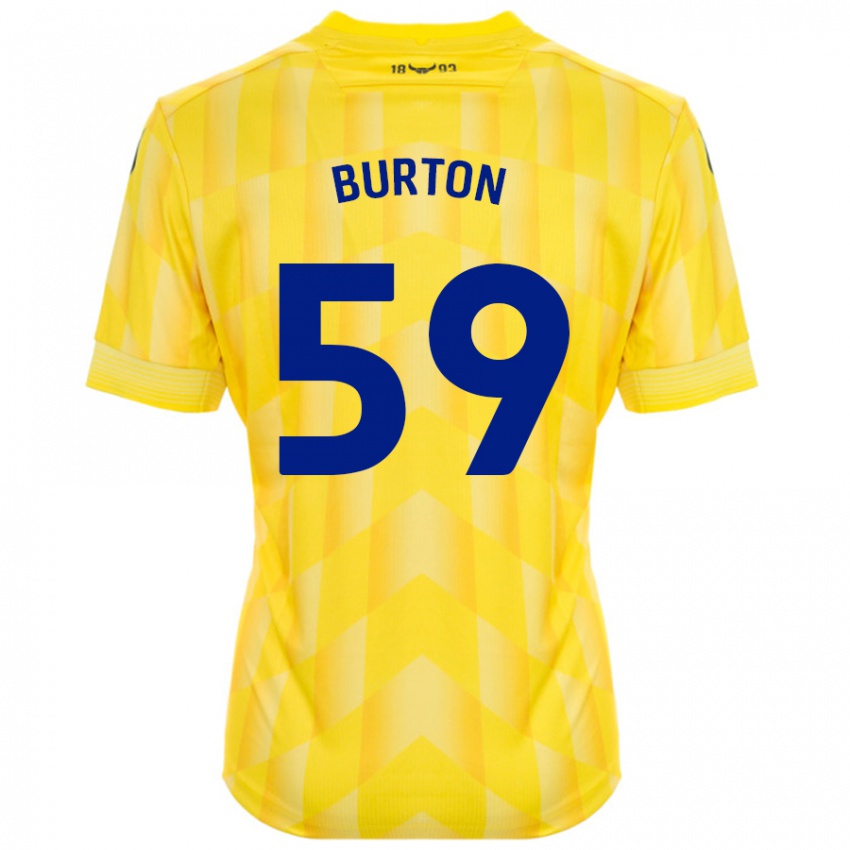 ילדים Kasway Burton #59 צָהוֹב ג'רזי ביתית 2024/25 חולצה קצרה