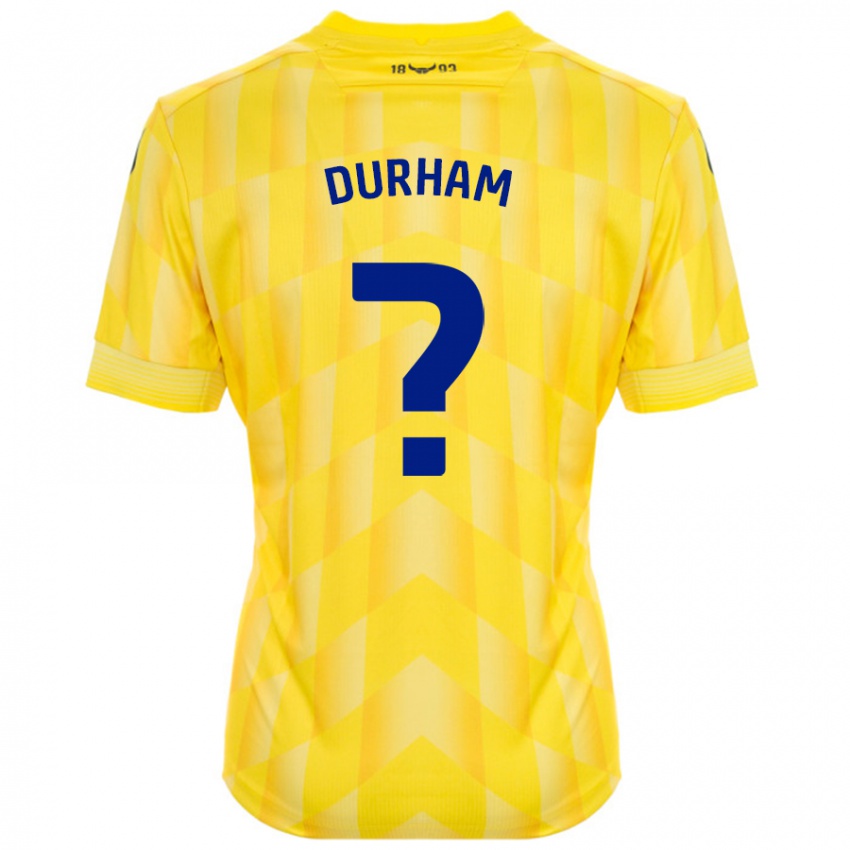 ילדים Lucy Durham #0 צָהוֹב ג'רזי ביתית 2024/25 חולצה קצרה