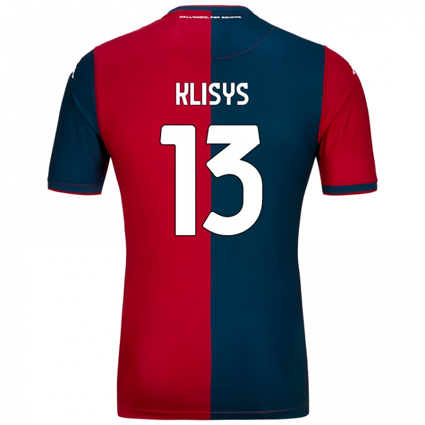 ילדים Lukas Klisys #13 אדום כחול כהה ג'רזי ביתית 2024/25 חולצה קצרה