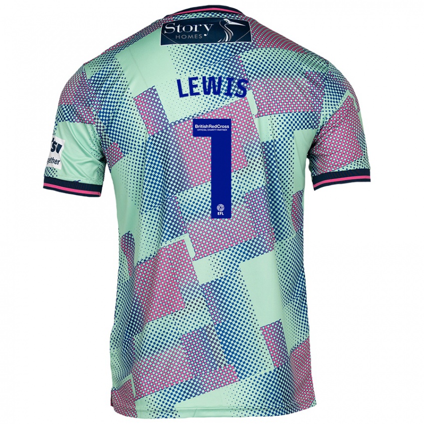 ילדים Harry Lewis #1 יָרוֹק הרחק ג'רזי 2024/25 חולצה קצרה