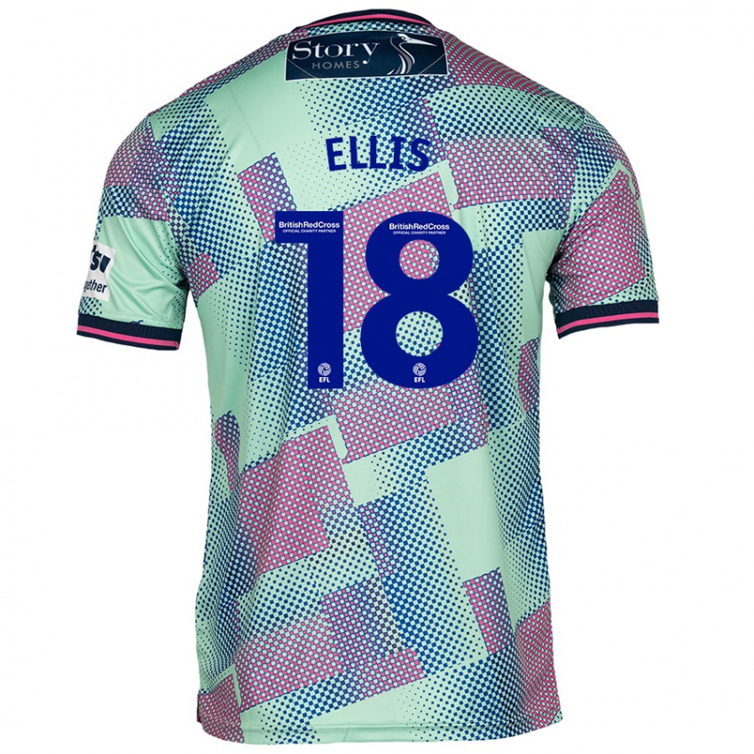 ילדים Jack Ellis #18 יָרוֹק הרחק ג'רזי 2024/25 חולצה קצרה
