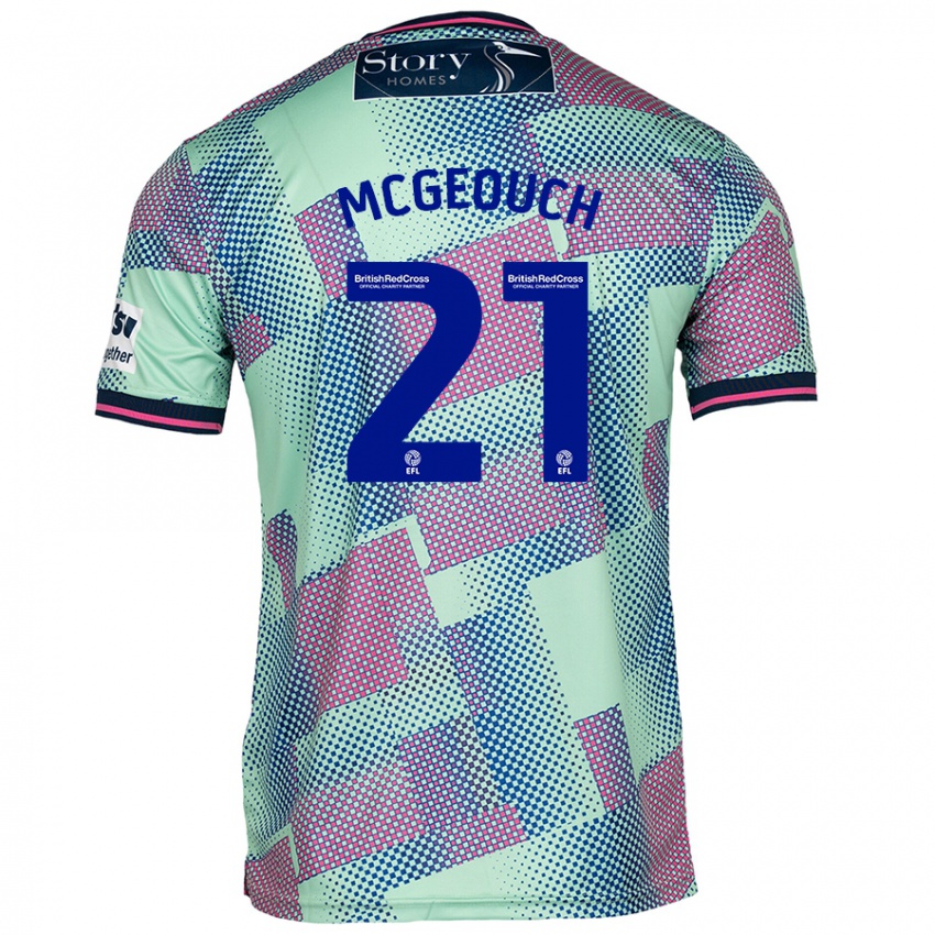 ילדים Dylan Mcgeouch #21 יָרוֹק הרחק ג'רזי 2024/25 חולצה קצרה