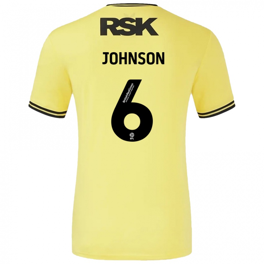 ילדים Melissa Johnson #6 צהוב שחור הרחק ג'רזי 2024/25 חולצה קצרה