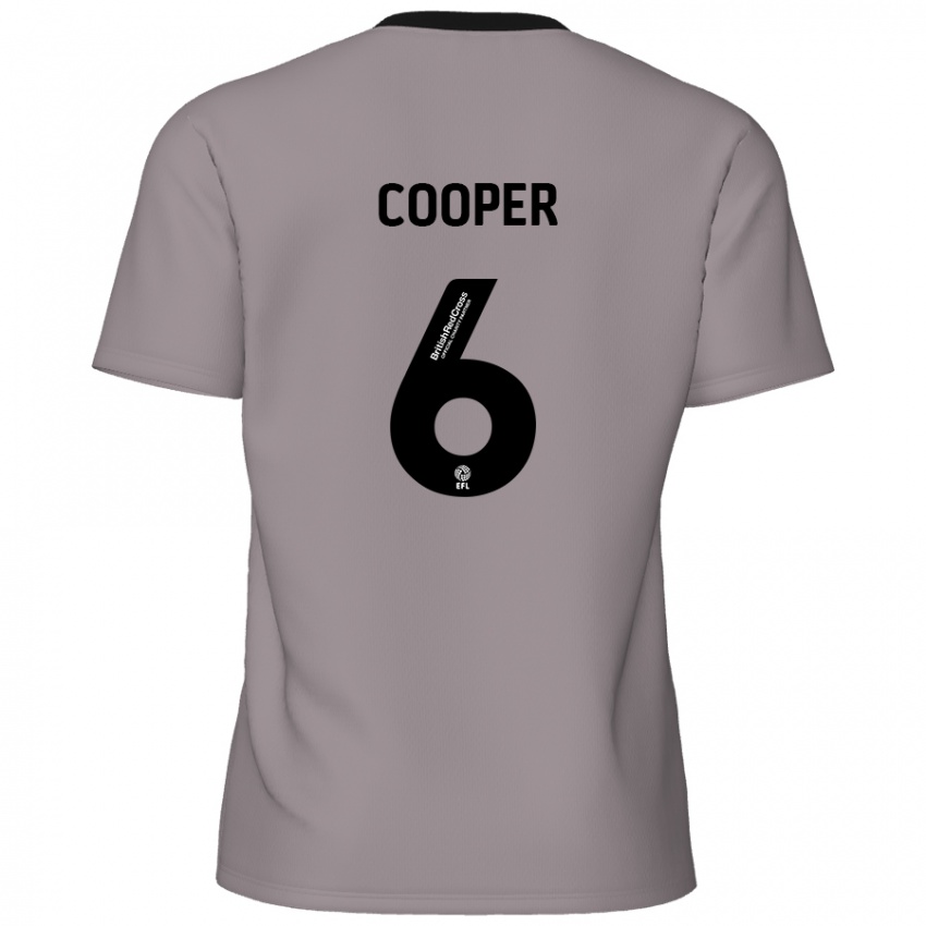 ילדים Brandon Cooper #6 אָפוֹר הרחק ג'רזי 2024/25 חולצה קצרה