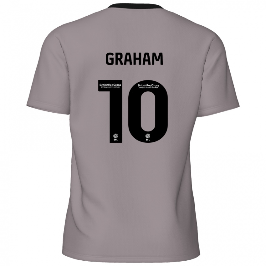 ילדים Jordan Graham #10 אָפוֹר הרחק ג'רזי 2024/25 חולצה קצרה