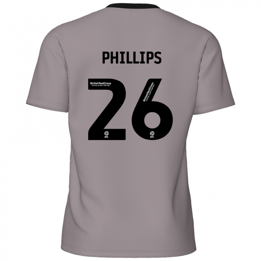 ילדים Noah Phillips #26 אָפוֹר הרחק ג'רזי 2024/25 חולצה קצרה