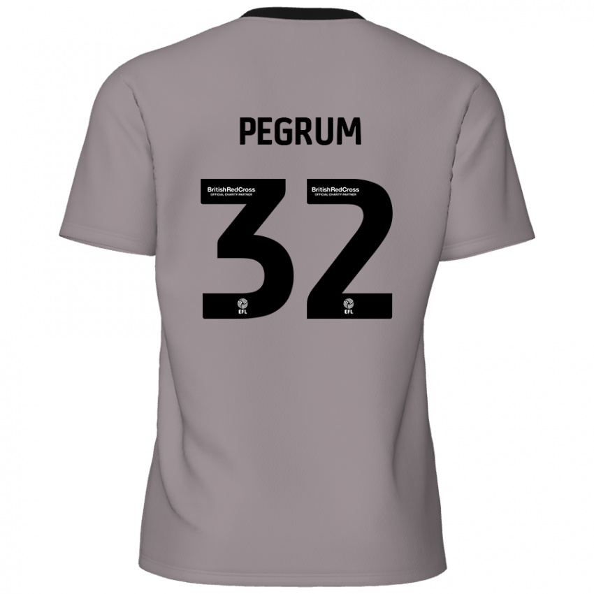 ילדים Charlie Pegrum #32 אָפוֹר הרחק ג'רזי 2024/25 חולצה קצרה
