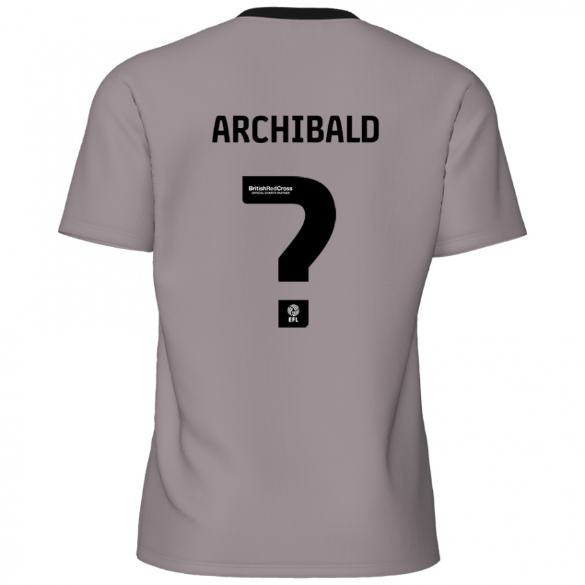 ילדים Aaron Archibald #0 אָפוֹר הרחק ג'רזי 2024/25 חולצה קצרה