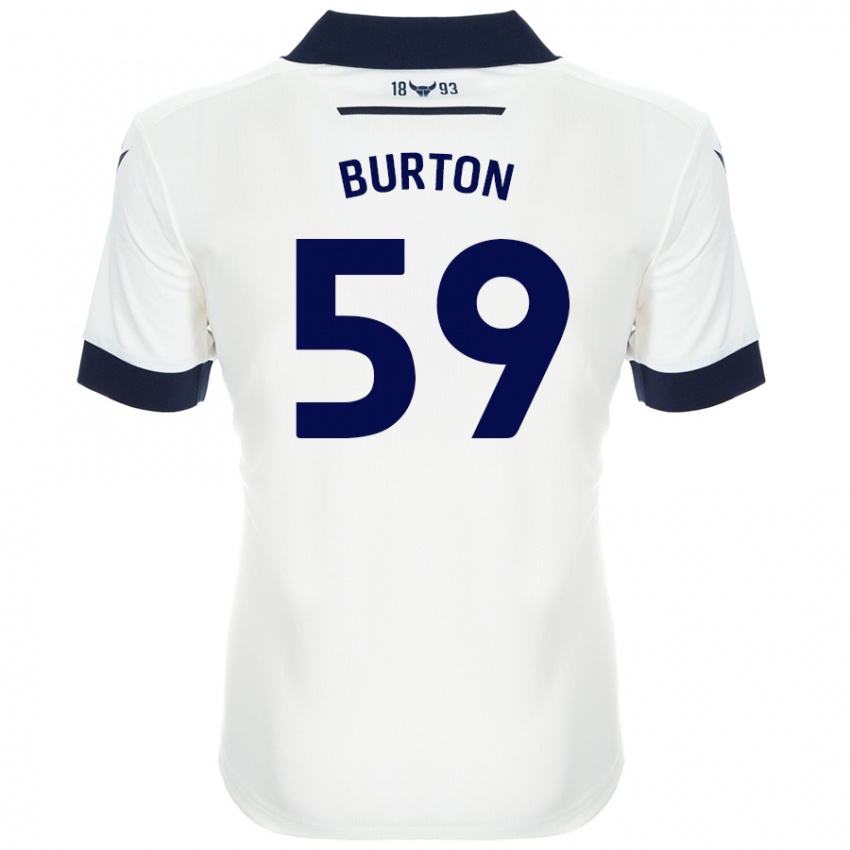 ילדים Kasway Burton #59 כחול נייבי לבן הרחק ג'רזי 2024/25 חולצה קצרה