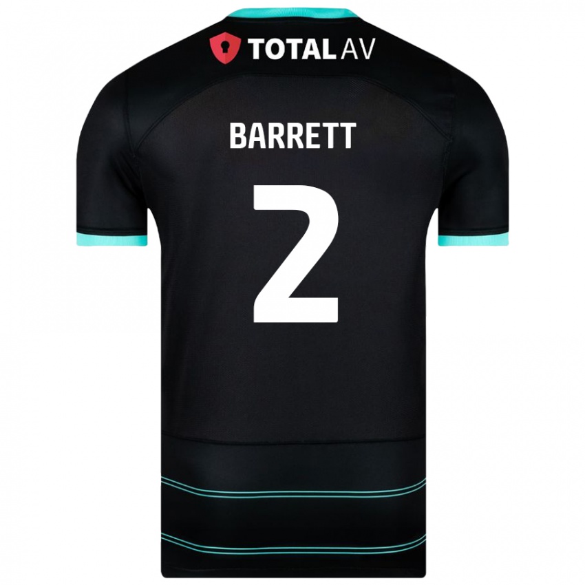 ילדים Nicole Barrett #2 שָׁחוֹר הרחק ג'רזי 2024/25 חולצה קצרה