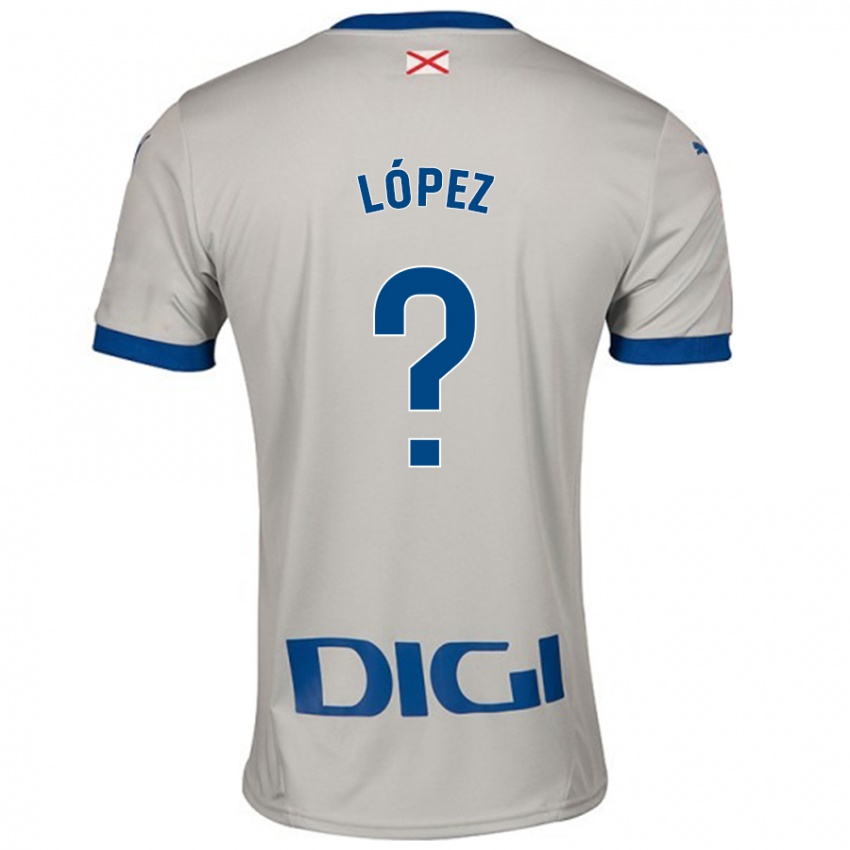 ילדים Alex López #0 אפור בהיר הרחק ג'רזי 2024/25 חולצה קצרה