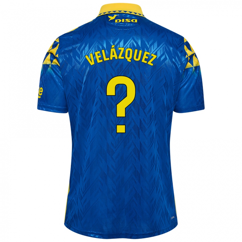 ילדים Brian Velázquez #0 כחול צהוב הרחק ג'רזי 2024/25 חולצה קצרה