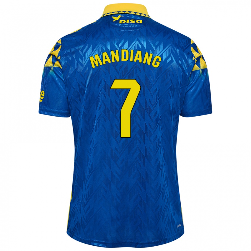 ילדים Saliou Mandiang #7 כחול צהוב הרחק ג'רזי 2024/25 חולצה קצרה