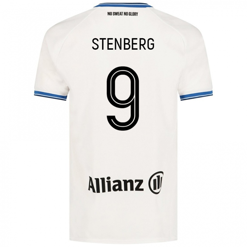 ילדים Hanna Stenberg #9 לָבָן הרחק ג'רזי 2024/25 חולצה קצרה