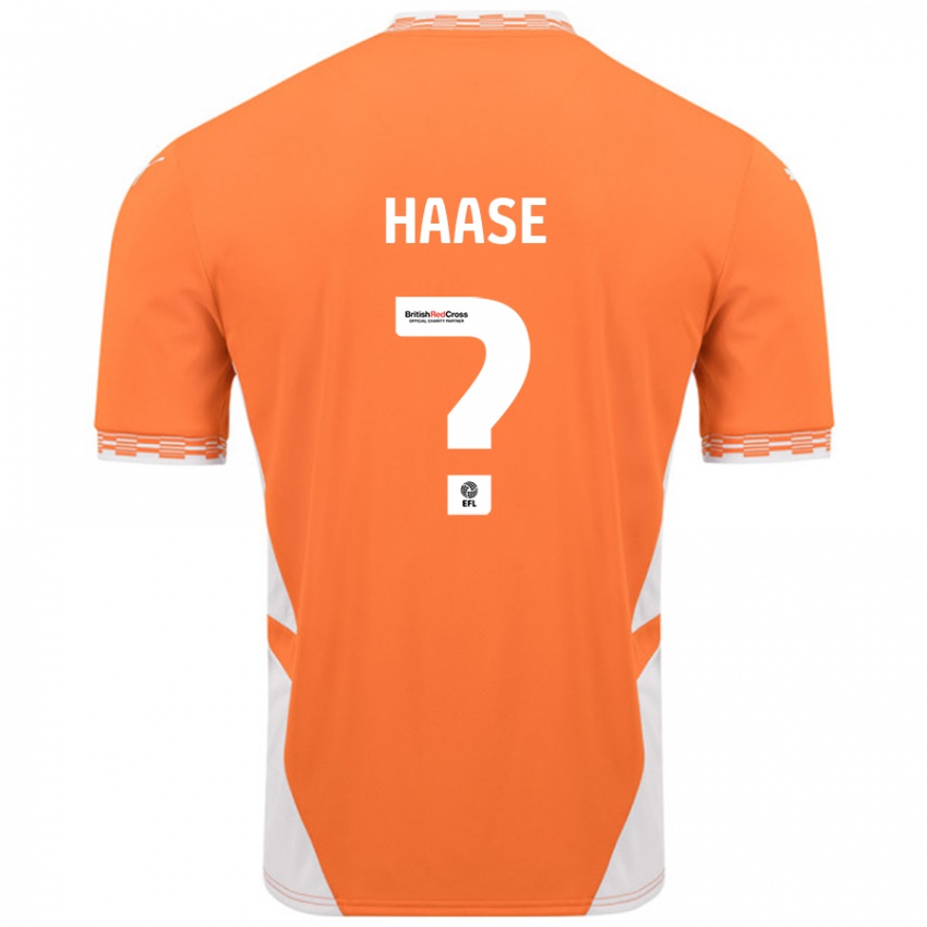 גברים Ally Haase #0 כתום לבן ג'רזי ביתית 2024/25 חולצה קצרה